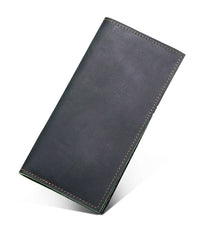 Handmade Leather Mens Clutch Wallet Cool Leather Wallet Long Phone Wallets for Men