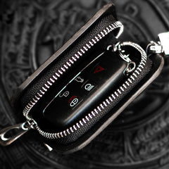 Handmade Leather Tooled Mens Cool Car Key Wallet Car Key Holder Car Key Case for Men