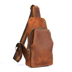 Cool Leather Chest Bag Sling Bag Sling Crossbody Bag Sling Travel Bag Sling Hiking Bag For Men - iwalletsmen