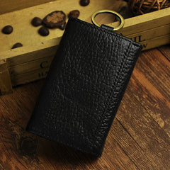 Handmade Leather Mens Cool Key Wallet Change Coin Wallet Key Holder Case Card Wallet for Men