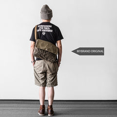 Canvas Mens Cool Small Messenger Bag iPad Bag Chest Bag Bike Bag Cycling Bag for men - iwalletsmen
