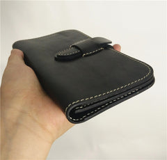 [On Sale] Handmade Vintage Mens Leather Long Wallets Cool Long Wallet for Men - iwalletsmen