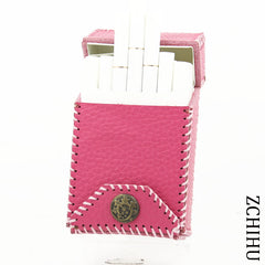 Cool Handmade Leather Womens Pink Cigarette Holder Case Cigarette Holder for Women - iwalletsmen