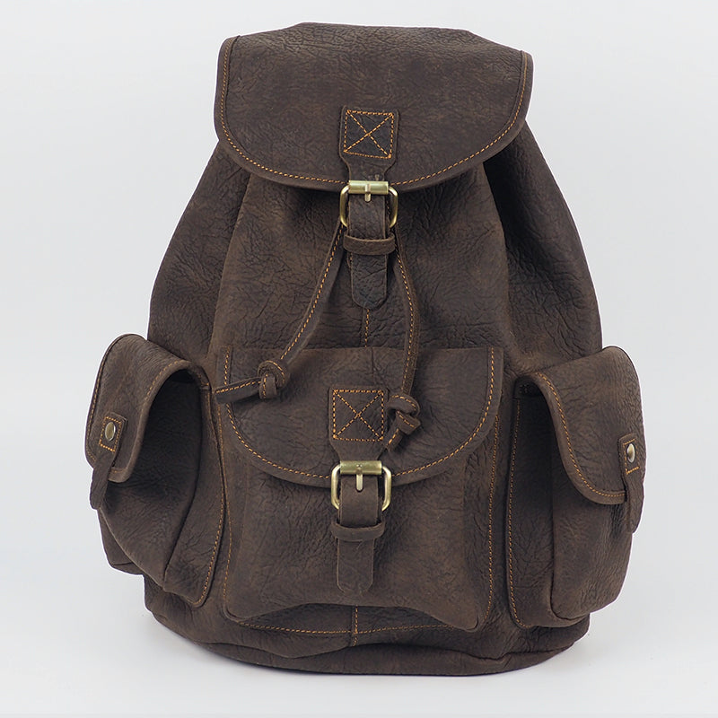 Vintage Mens Leather School Backpacks Satchel Backpack Leather Travel Backpack for Men - iwalletsmen