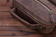 Genuine Leather Mens Cool Messenger Bag Work Bag Satchel Bag Briefcase Bag for men