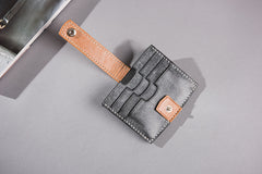 Handmade Leather Mens Cool billfold Wallet Card Holder Small Card Slim Wallets for Men