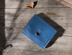Handmade Leather Mens Cool billfold Wallet Card Holder Small Card Wallets for Men Women