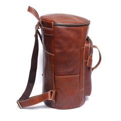 Genuine Leather Mens Cool Backpack Sling Bag Large Black Travel Bag Hiking Bag for men