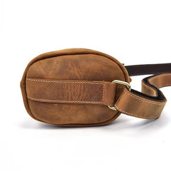 Cool Leather Sling Bag for Men Vintage Chest Bag Crossbody Sling Bags For Men - iwalletsmen