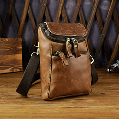 Leather Belt Pouch Mens Small Cases Waist Bag Hip Pack Belt Bag Fanny Pack Bumbag for Men