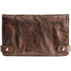 Genuine Leather Mens Cool billfold Leather Wallet Men Cards Wallets Bifold for Men