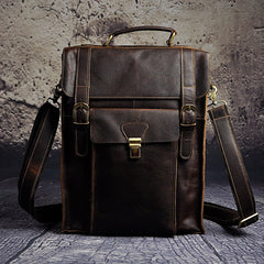 Cool Leather Mens Briefcase Messenger Bag Shoulder Bag Satchel Backpack for men - iwalletsmen