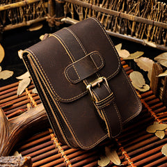 Leather Belt Pouch Mens Small Cases Waist Bag Hip Pack Belt Bag Fanny Pack Bumbag for Men