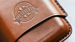 Cool Beige Leather Mens 3pcs Cigar Case Cool Custom Leather Cigar Case for Men - iwalletsmen