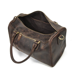 Genuine Leather Mens Cool Weekender Bag Travel Bag Duffle Bags Overnight Bag Holdall Bag for men