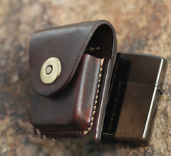 Cool Mens Leather Zippo Lighter Cases with Loop Zippo lighter Holder with clip - iwalletsmen
