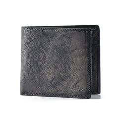 Handmade Leather Mens Cool Slim Leather Wallet Men Small Wallets Bifold for Men