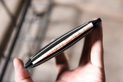 Handmade Leather Mens Cool billfold Wallet Card Holder Small Card Slim Wallets for Men - iwalletsmen