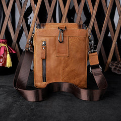 Leather Belt Pouch Mens Small Cases Waist Bag Hip Pack Belt Bag Fanny Pack Bumbag for Men
