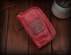 Genuine Leather Mens Cool Key Wallet Car Key Holder Car Key Case for Camel Men