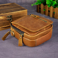 Leather Belt Pouch Mens Small Cases Waist Bag Hip Pack Belt Bag Fanny Pack Bumbag for Men
