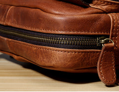 Genuine Leather Mens Cool Messenger Bag Small Bag Chest Bag Bike Bag Cycling Bag for men
