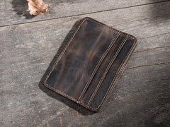 Handmade Leather Mens Cool billfold Wallet Card Holder Small Card Slim Wallets for Men - iwalletsmen