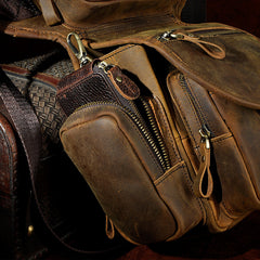 Leather Belt Pouch Mens Small Cases Waist Bag Hip Pack Belt Bag Fanny Pack Bumbag for Men