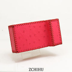 Cool Handmade Leather Womens Pink Cigarette Holder Case for Women - iwalletsmen