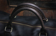 Genuine Leather Mens Cool Weekender Bag Travel Bag Duffle Bags Overnight Bag Holdall Bag for men