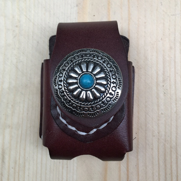 Cool Biker Leather Zippo Lighter Pouches with Loop Zippo lighter case with clip - iwalletsmen