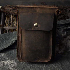 Leather Belt Pouch Mens Small Cases Waist Bag Hip Pack Belt Bag Fanny Pack Bumbag for Men