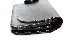 [On Sale] Handmade Mens Leather Biker Chain Wallet Cool Long Biker Wallet with Chain - iwalletsmen