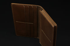 Handmade Leather Tooled Alien-Predator Mens Long Wallet Cool Leather Wallet Clutch Wallet for Men