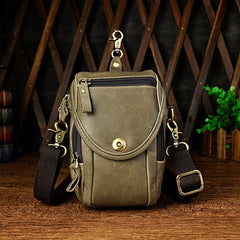Leather Belt Pouch Mens Small Cases Waist Bag Hip Pack Belt Bag Fanny Pack Bumbag for Men