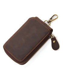 Handmade Leather Mens Cool Key Wallet Car Key Holder Case Card Wallet for Men