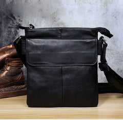 Genuine Leather Mens Cool Messenger Bag Chest Bag Bike Bag Cycling Bag for men