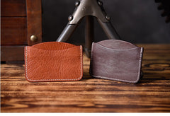 Handmade Mens Cool billfold Leather Wallet Men Small Card Slim Wallets Bifold for Men - iwalletsmen
