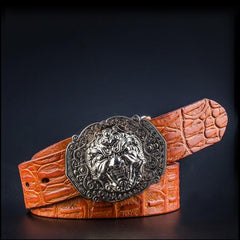 Handmade Genuine Leather Punk Rock Chinese Monster Mens Cool Men Biker Trucker Leather Belt