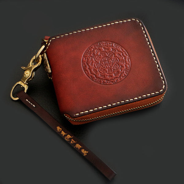 Handmade Leather Mens Chain Biker Wallet Cool Leather Wallet Small Wallets for Men - iwalletsmen