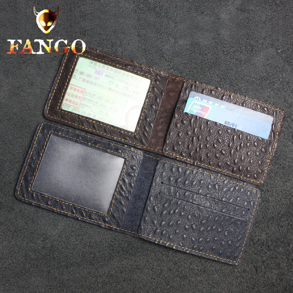Slim Wallet With ID Window Leather Bifold Wallet With ID Window  Mens Wallet With ID Window
