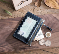 Handmade Leather Mens Cool billfold Wallet Card Holder Small Card Slim Wallets for Men