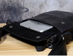 Genuine Leather Mens Cool Messenger Bag Chest Bag Bike Bag Cycling Bag for men