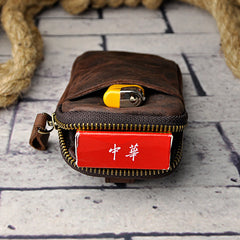 Leather Belt Pouch Mens Small Cases Waist Bag Hip Pack Belt Bag Fanny Pack Bumbag for Men