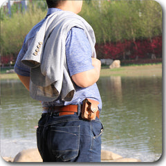 Cool Leather Mens Cigarette Case with Belt Loop Cigarette Holder Lighter Holder for Men - iwalletsmen