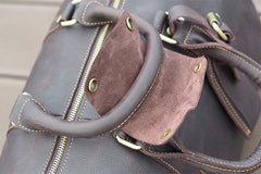 Cool Leather Mens Weekender Bags Vintage Travel Bags Duffle Bag for Men - iwalletsmen