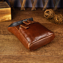Leather Belt Pouch Mens Small Cases Waist Bag Hip Pack Belt Bag Fanny Pack Bumbag for Men