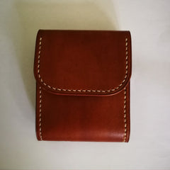 Brown Leather Mens Cigarette Case Cigarette Holder Belt Pouch with Belt Loop for Men - iwalletsmen