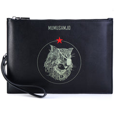 Handmade Leather Mens Clutch Cool Slim Wallet Zipper Clutch Wristlet Wallet for Men - iwalletsmen