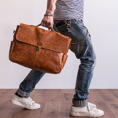 Genuine Leather Mens Cool Messenger Bag Work Bag Satchel Bag Briefcase Bag for men